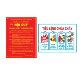Biển nội quy + tiêu lệnh 
