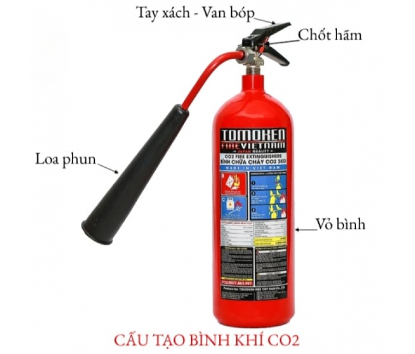 Bình chữa cháy khí CO2 MT3 TOMOKEN