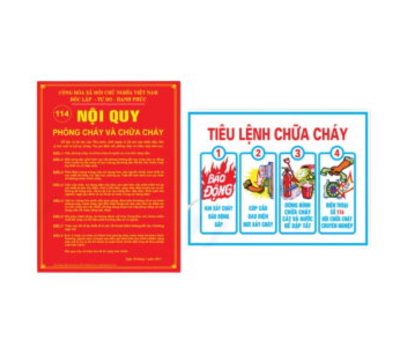 Biển nội quy + tiêu lệnh 
